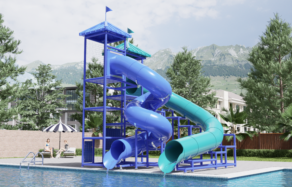 Swimming Pool Slides Commercial Luxury Water Slide for Sale